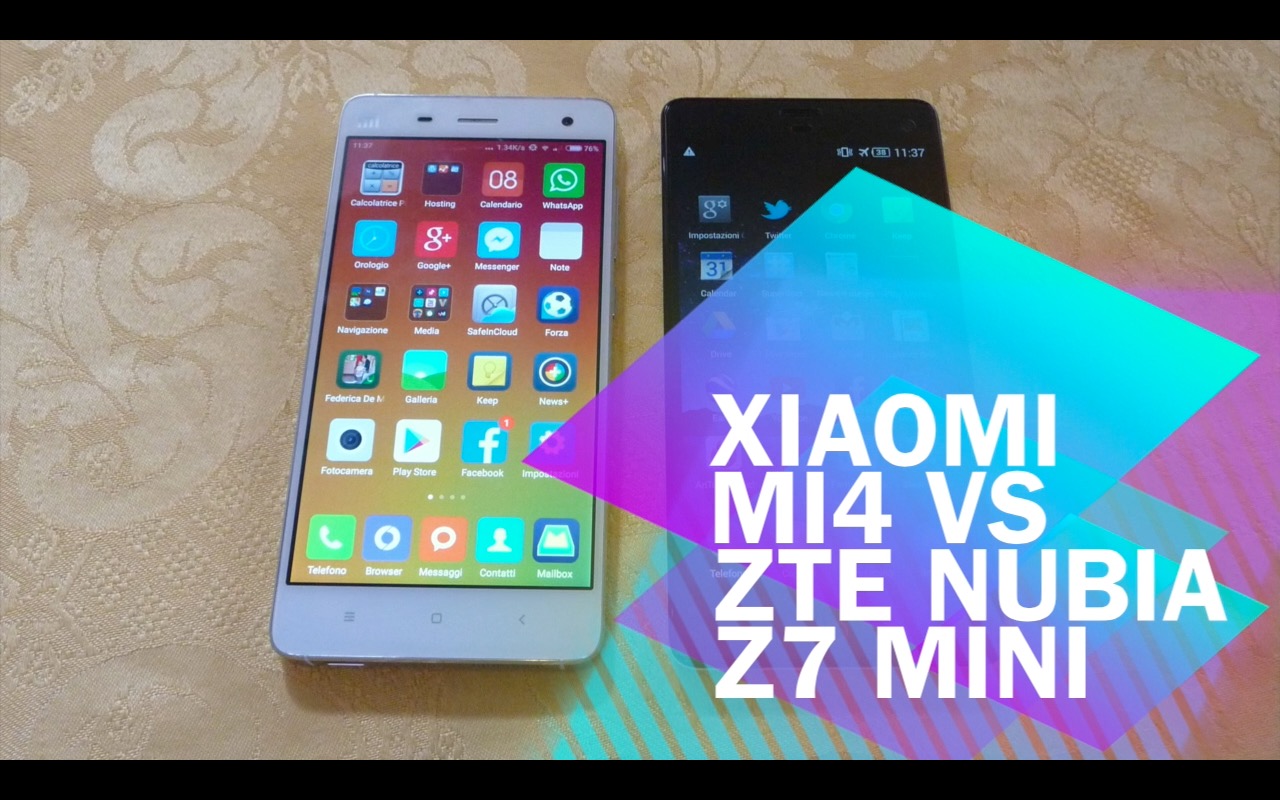 ビデオ比較 Xiaomi Mi4 Vs Zte Nubia Z7 Mini