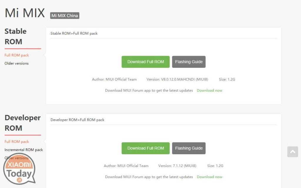 私はROMダウンロードxiaomiをミックス