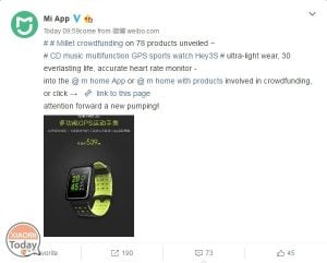 Xiaomi WeLoop Hey3S Smartwatch