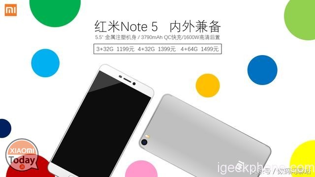 läckage-Xiaomi-redmi-notes-5-kard-teknik-specifika-egenskaper