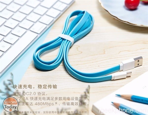 xiaomi-cavo-type c-usb-qc2.0-nuovo