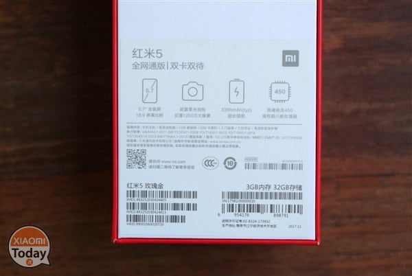 Xiaomi Redmi 5: primo unboxing