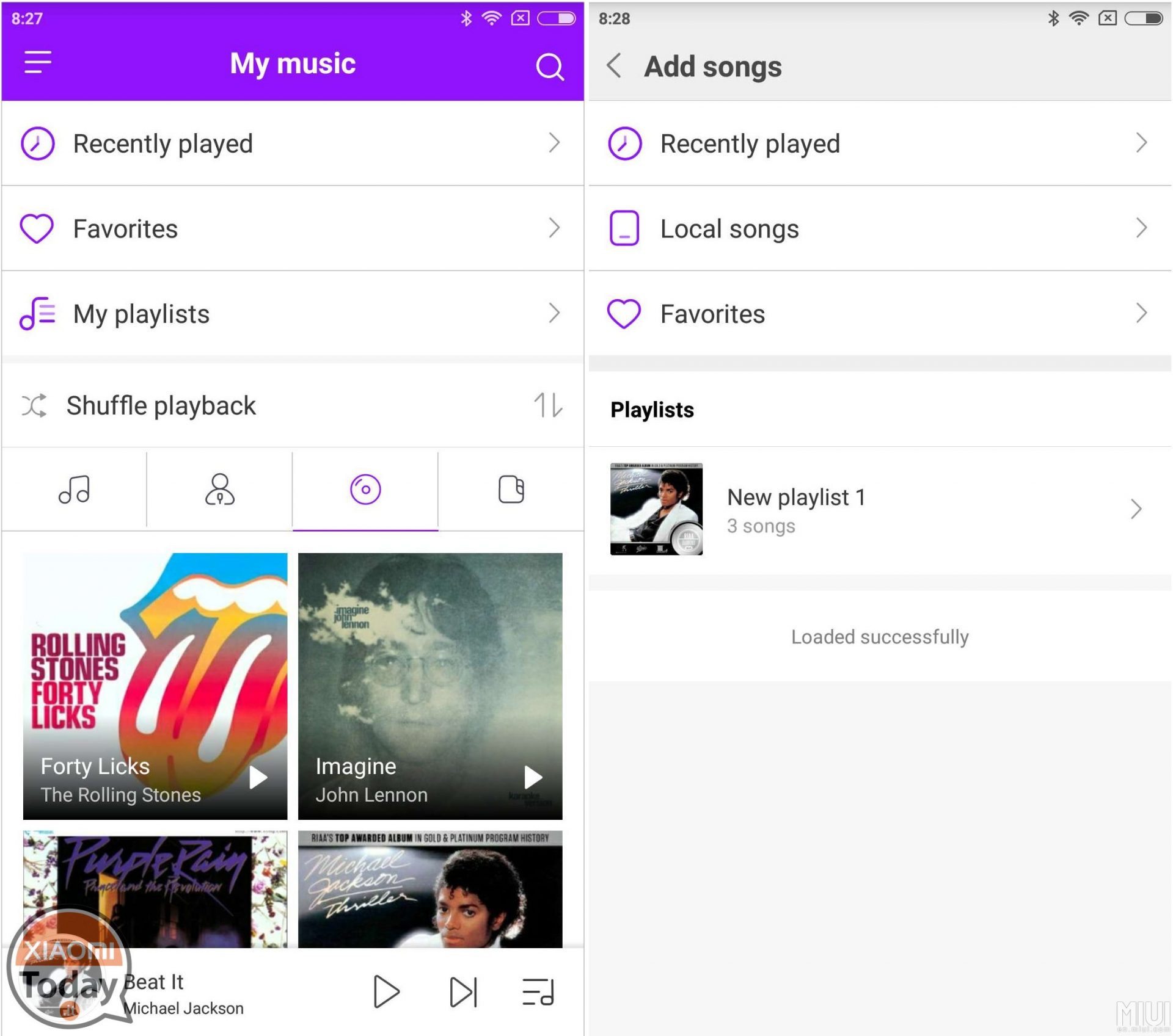 Xiaomi Mi Music app