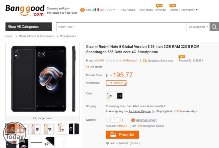रेडमी नोट 5