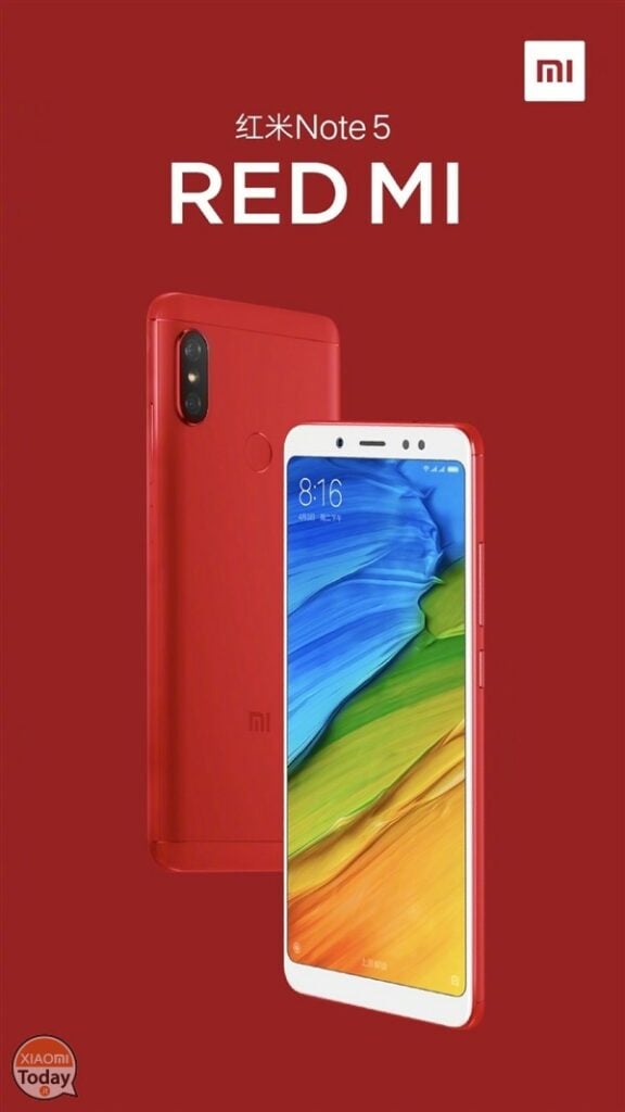 xiaomi redmi note 5 red rosso