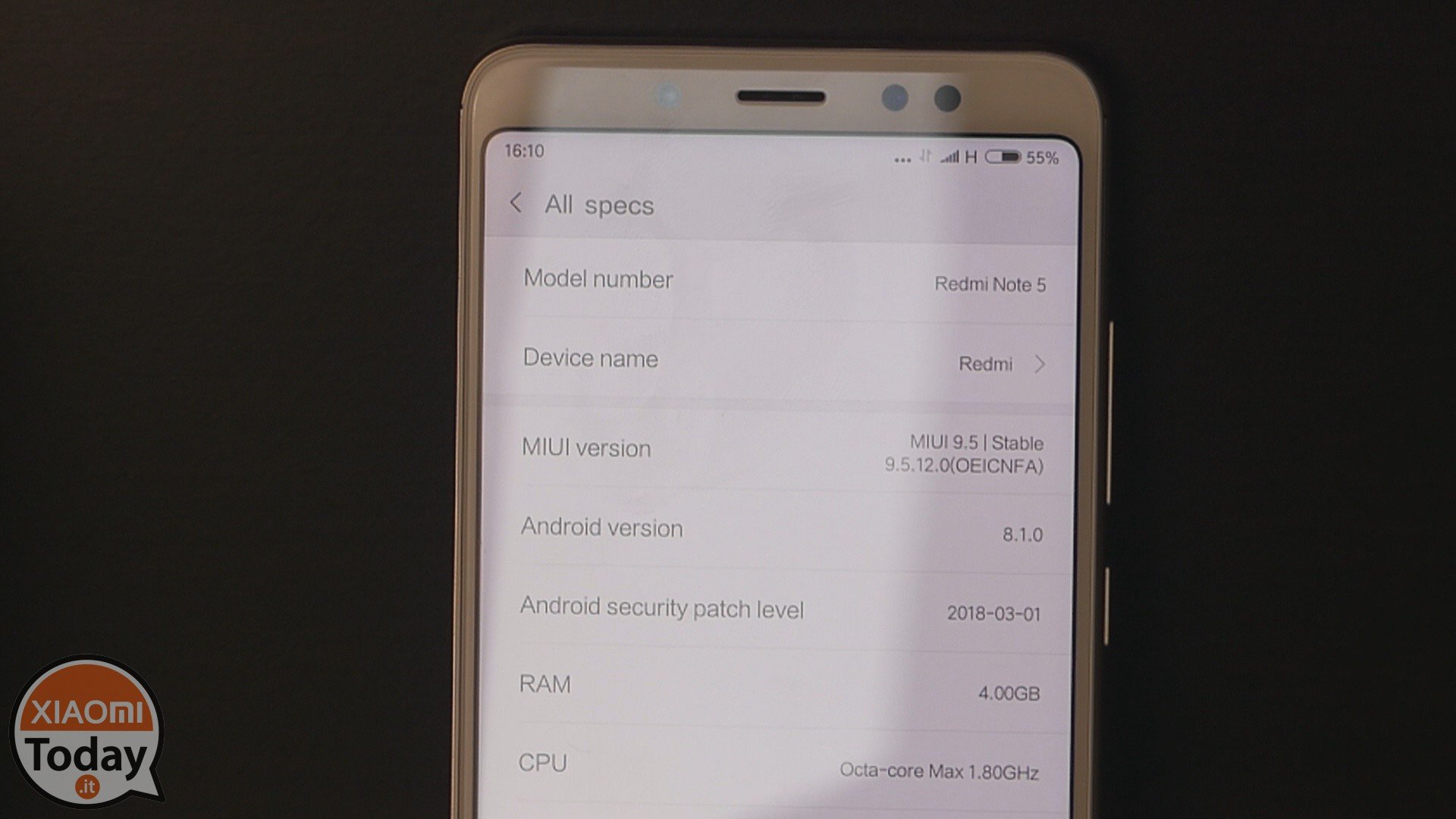 note redmi 5