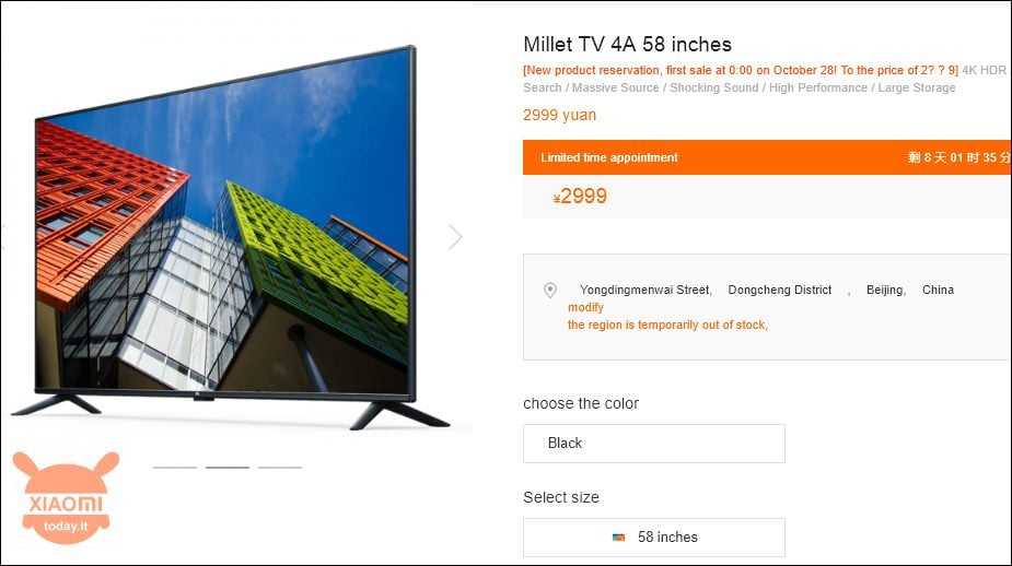 mi tv 4a 58 inches 58 pollici 4A series