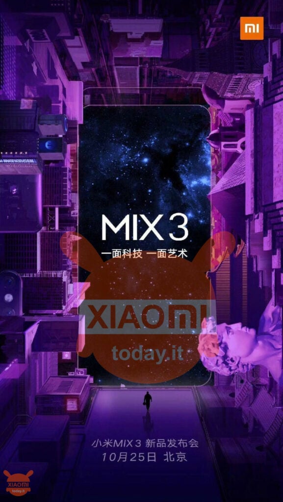 xiaomi mi mix 3 teaser presentazione