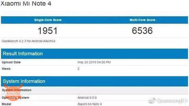 Xiaomi Mi Hinweis 4