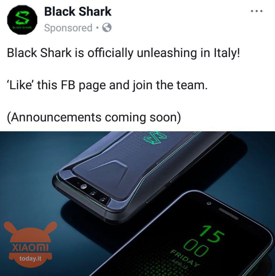 Xiaomi Black Shark Helo Italia