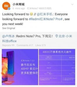 Xiaomi Redmi Note 7 pro