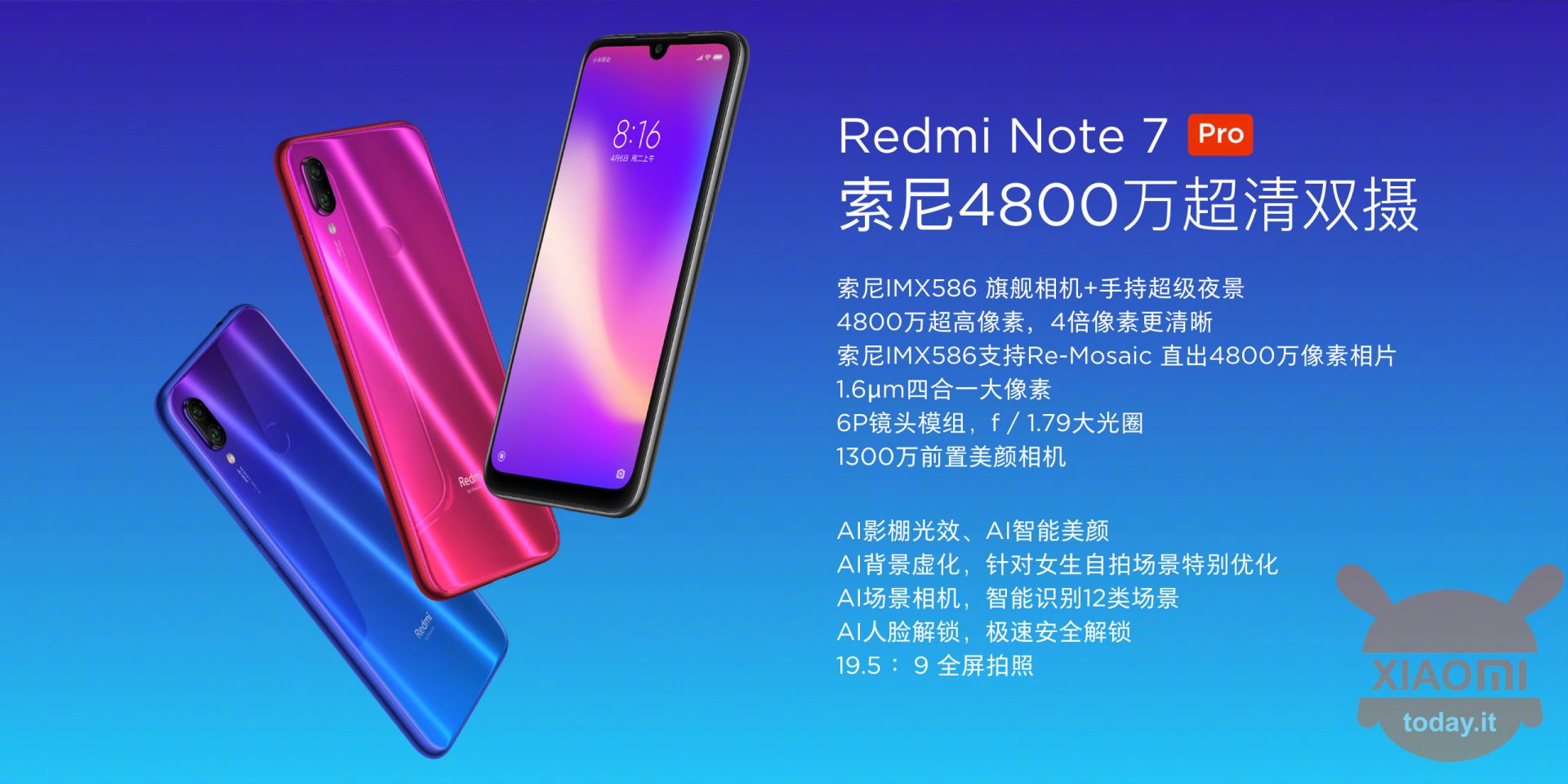 Xiaomi Redmi Notă 7 Pro lansare