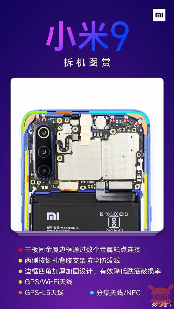 Xiaomi Mi 9 teardown