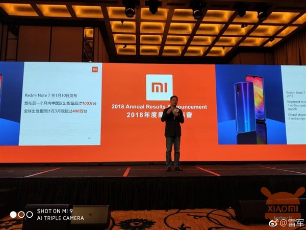 Xiaomi Redmi Note 7 ventes