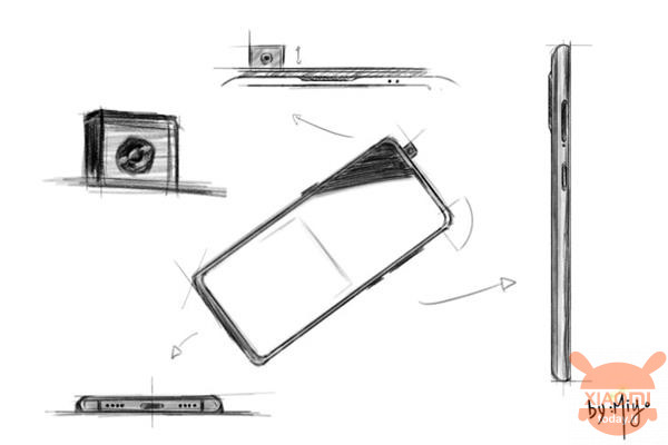Xiaomi Mi MIX 4 σχεδιαστικό σχέδιο σκίτσο