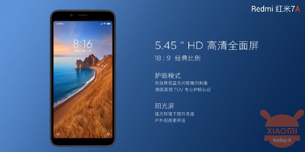 Redmi 7A specifiche prezzo specs official