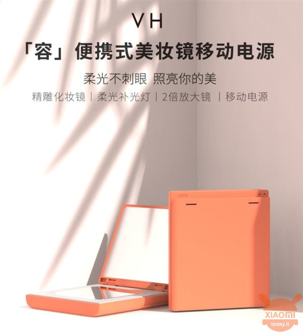 Xiaomi Beauty Mirror Power Bank Jiao Yan Huan Yan Skin Moisturizer