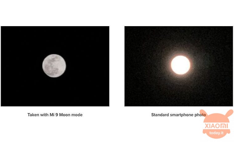 Xiaomi Mi 9 SE Moon Mode foto luna