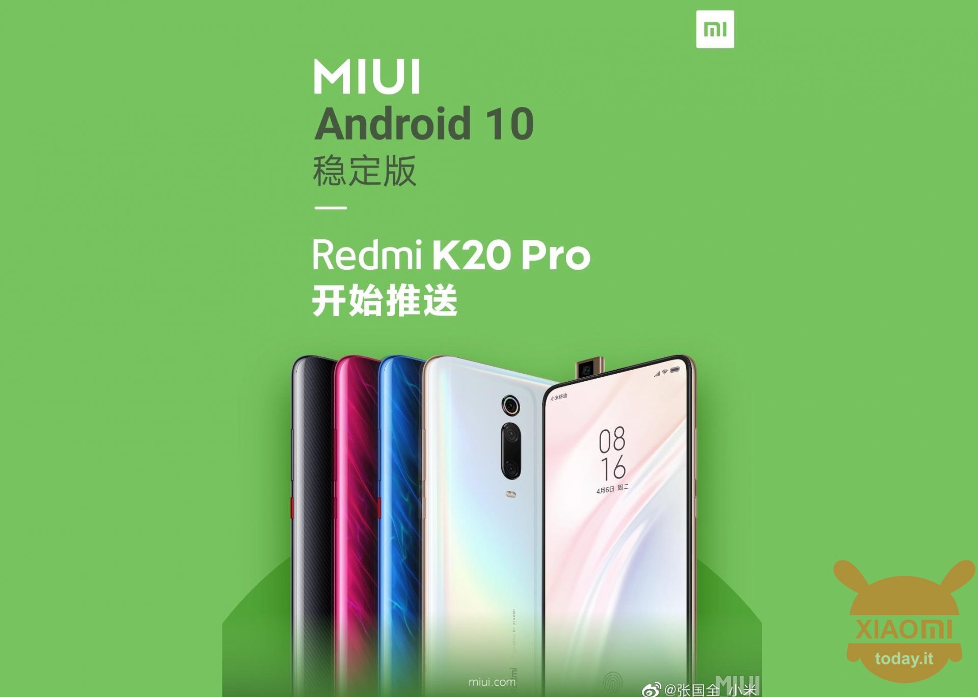 Redmi K20 Pro Android 10 stabiel