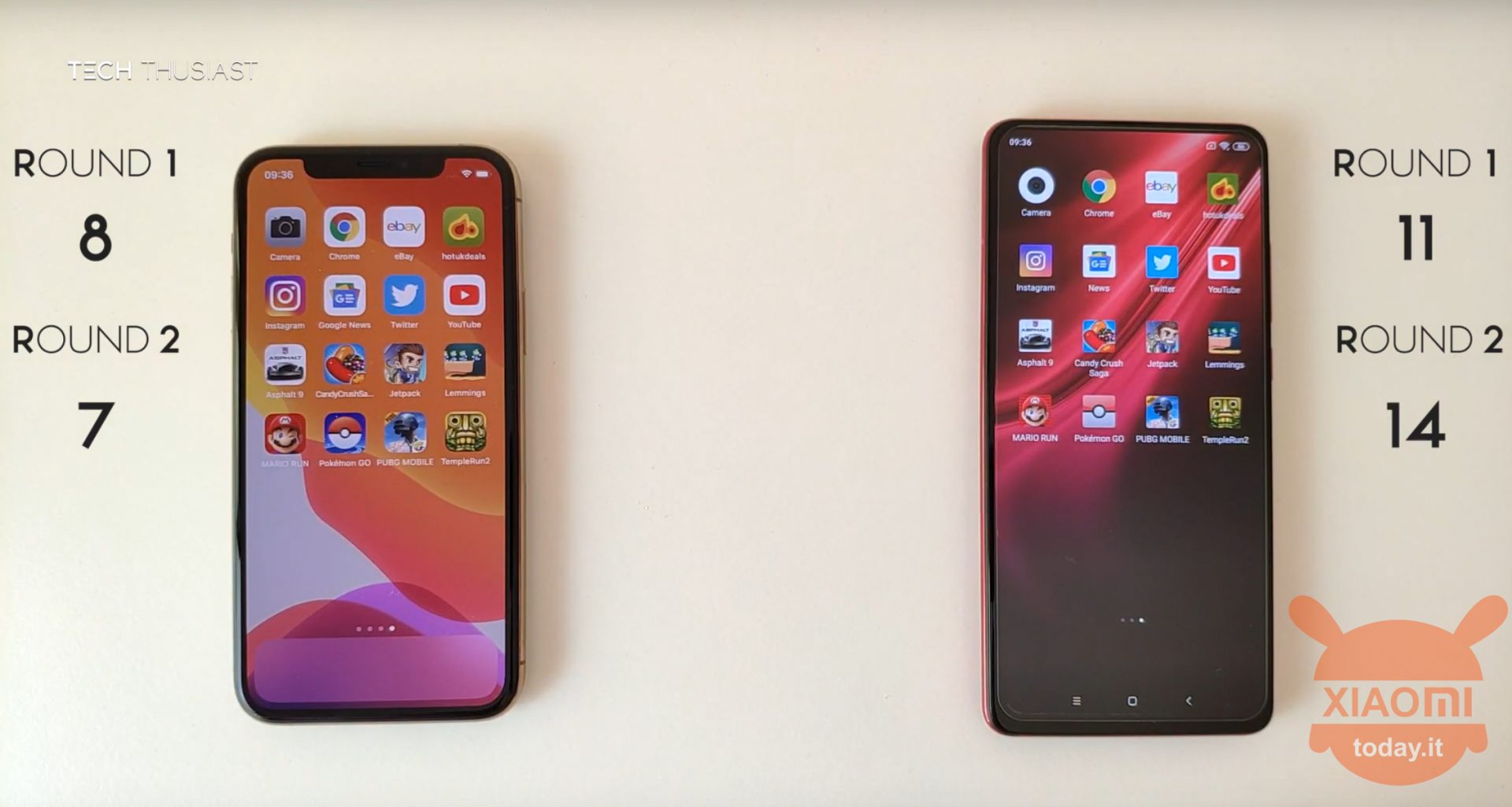 speed test redmi k20 pro vs iphone 11 pro