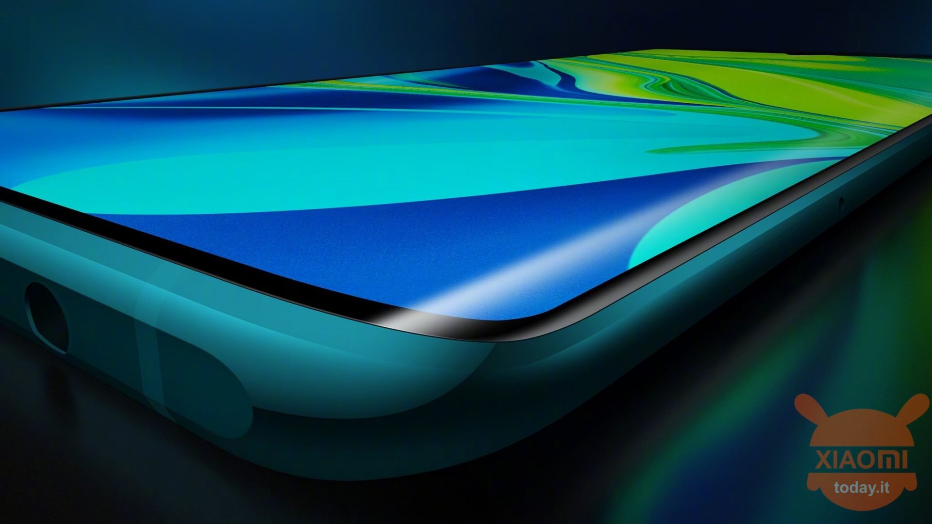 Xiaomi Mi Note 10 curved display magic green