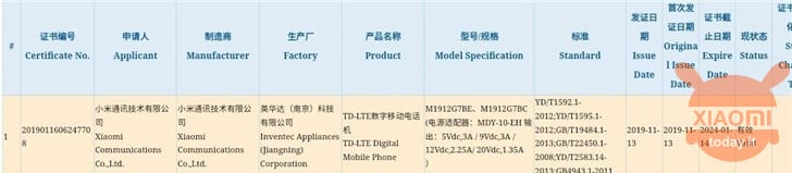 certificazione 3c poco f2 redmi k30