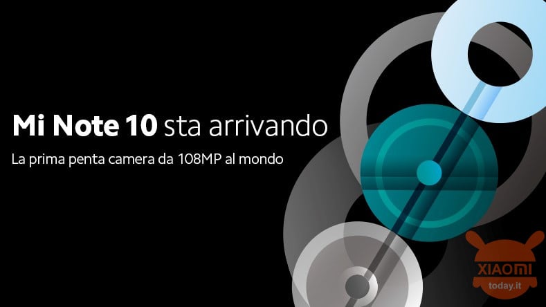 Xiaomi Mi Note 10 Italiaanse Italiaanse presentatie