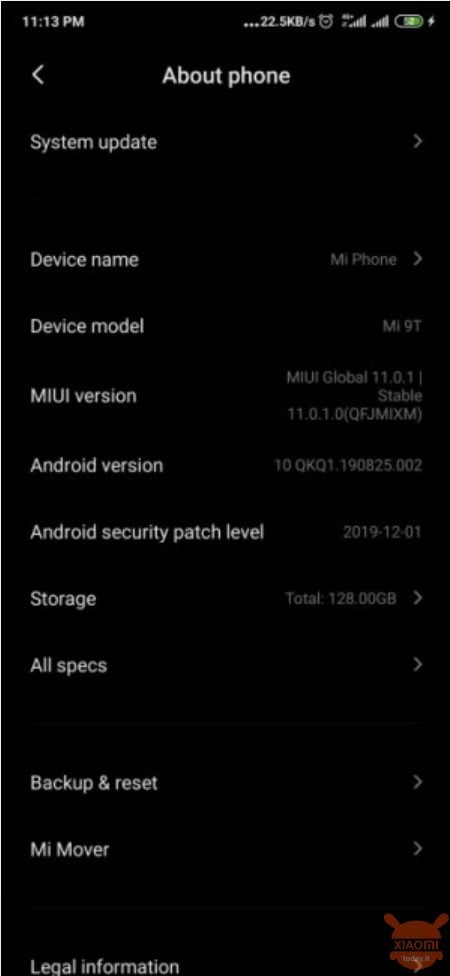 xiaomi mi 9t android 10