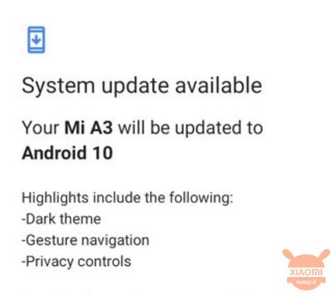 xiaomi mi a3 אנדרואיד 10