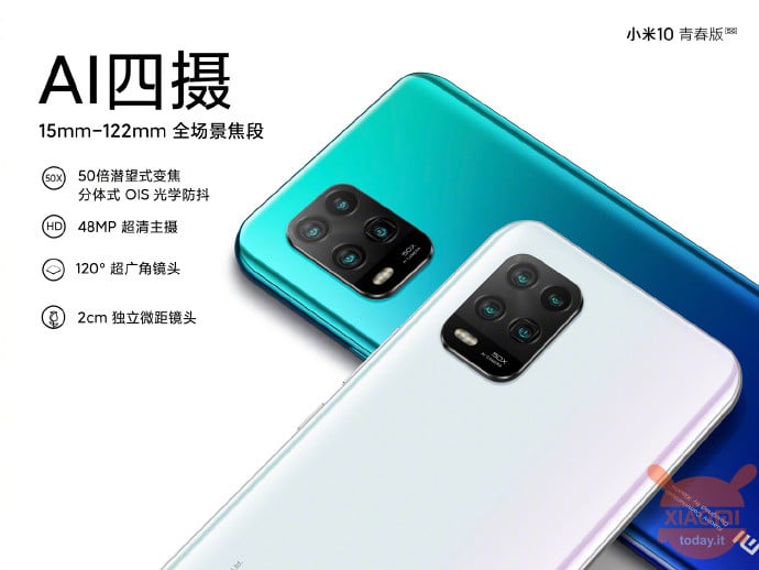 Xiaomi Mi 10 Youth Edition specifiche prezzi