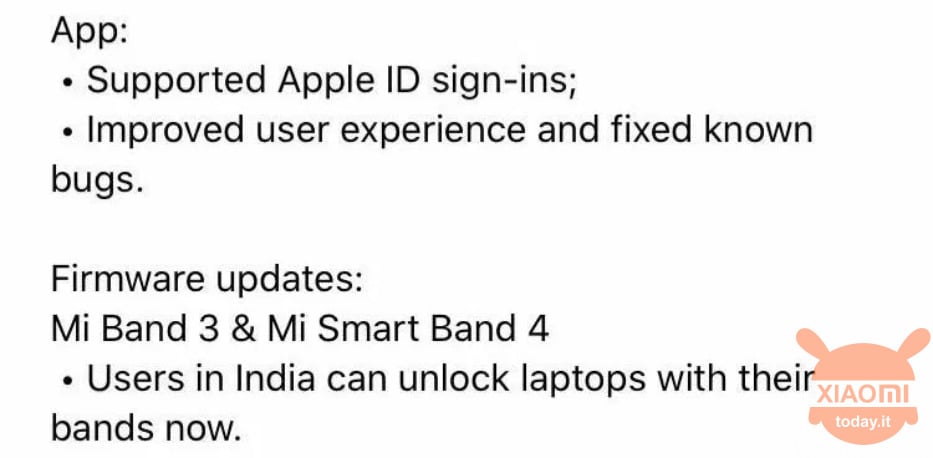 노트북 잠금 해제로 mi band 3 및 mi band 4 업데이트