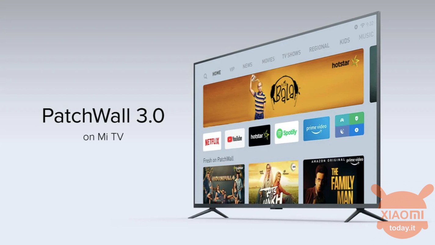 patchwall 3.0 טלוויזיה Xiaomi מייל