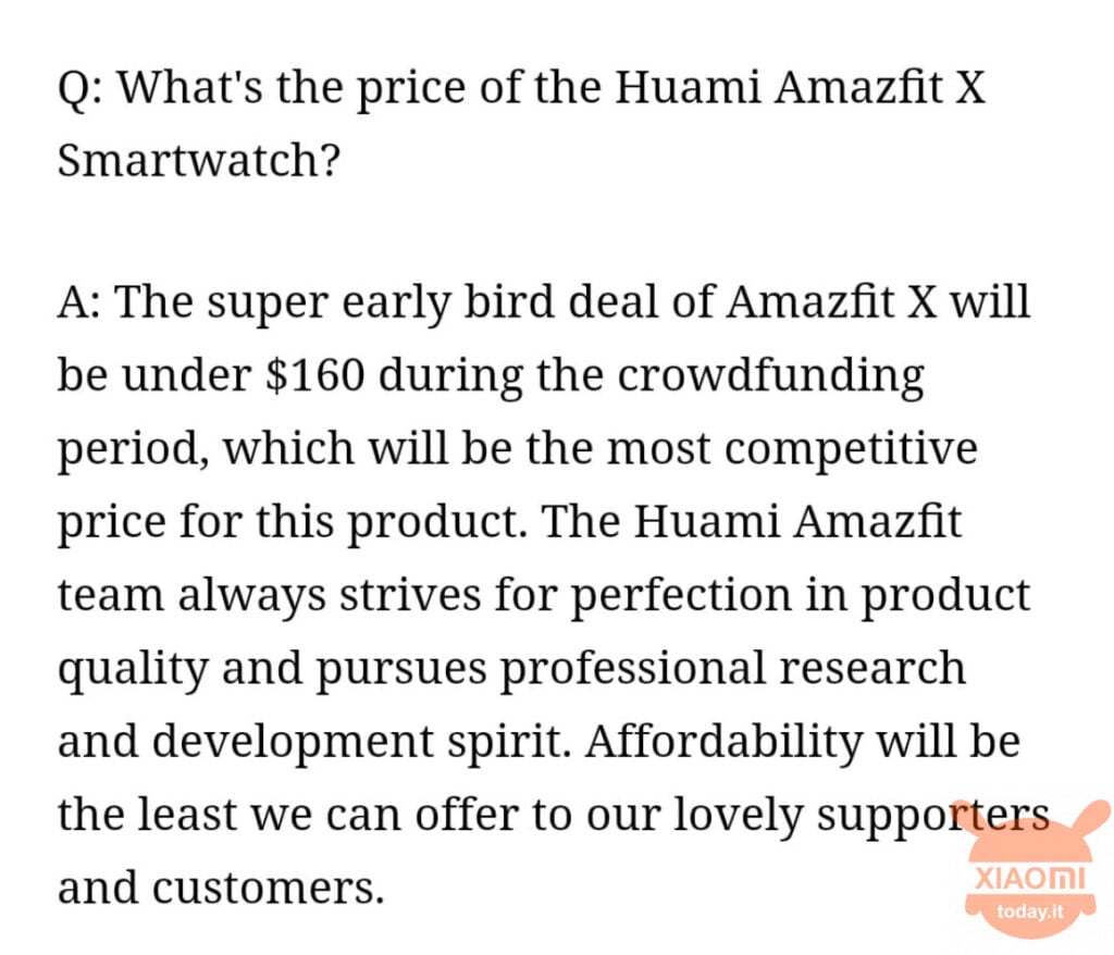 amazfit x prezzo