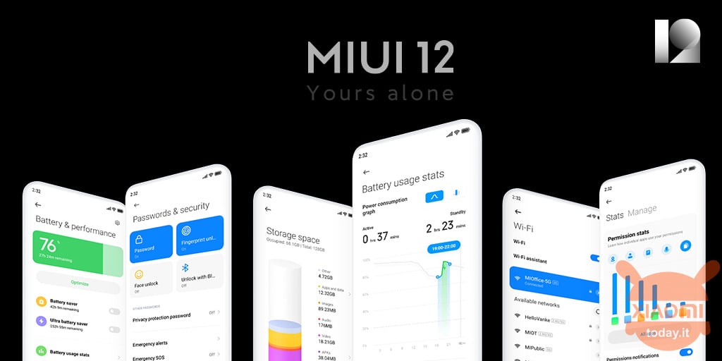 MIUI 12 Xiaomiスマートフォン