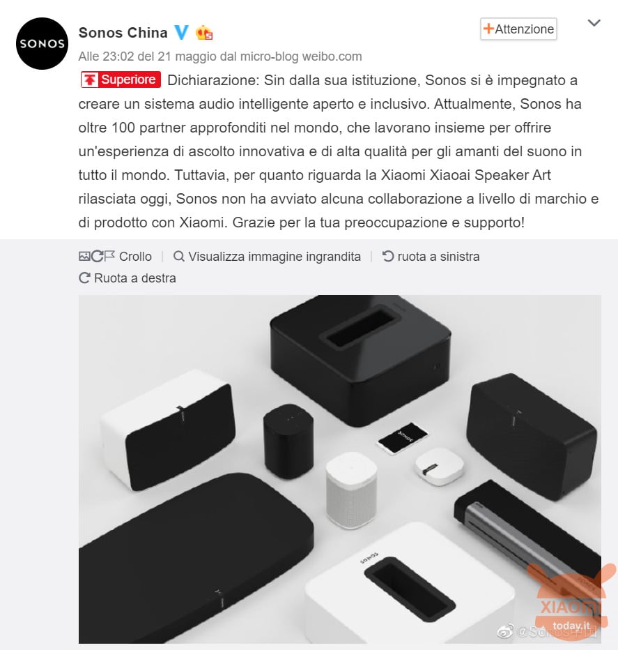 xiaomi speaker xiaoai sonos