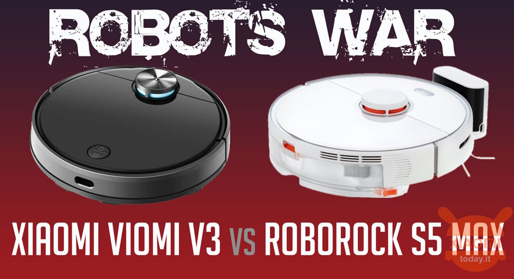 השוואה Viomi V3 Roborock s5 מקסימום