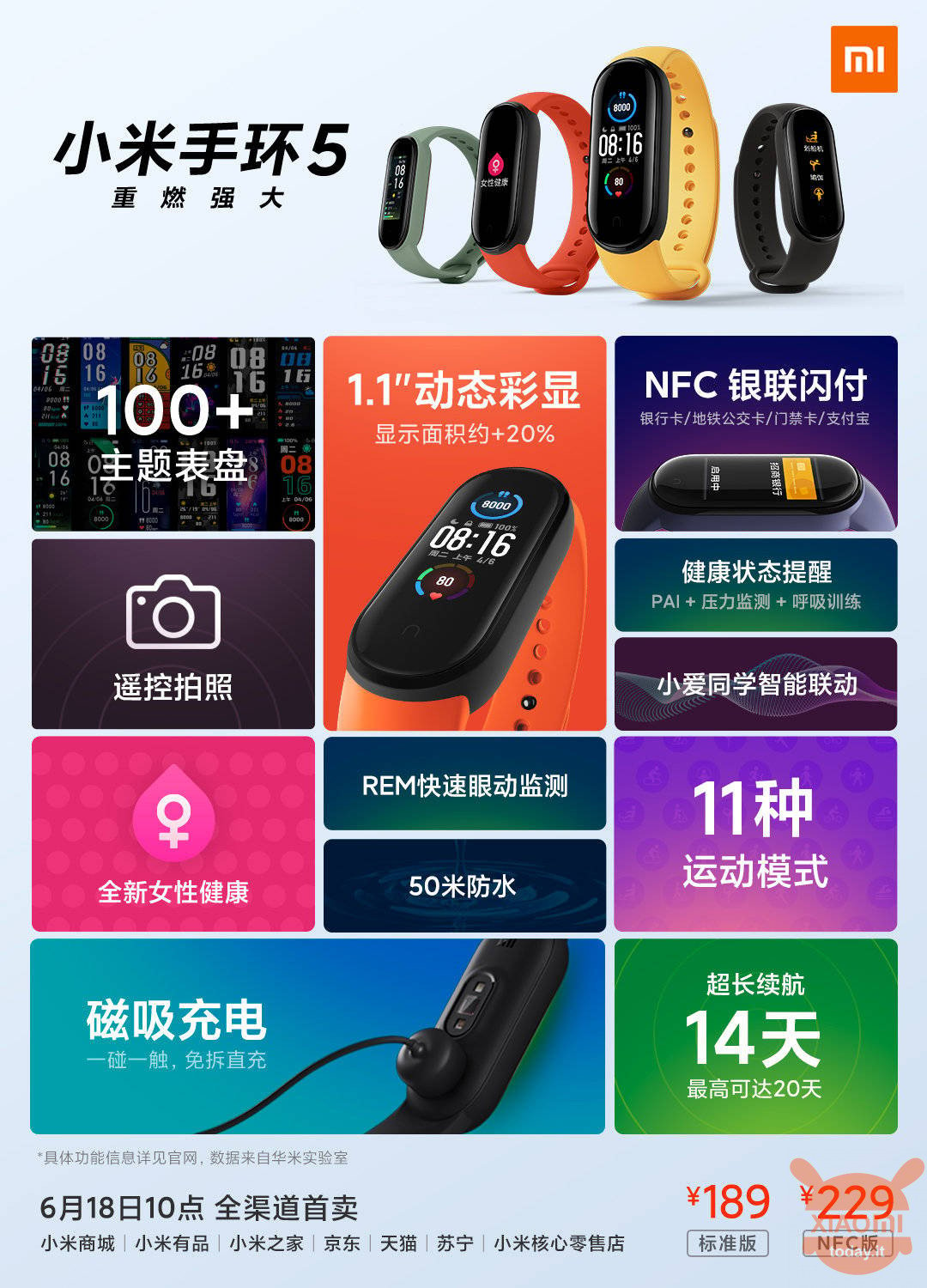 mi band 5 features Xiaomi Mi Band 5 global