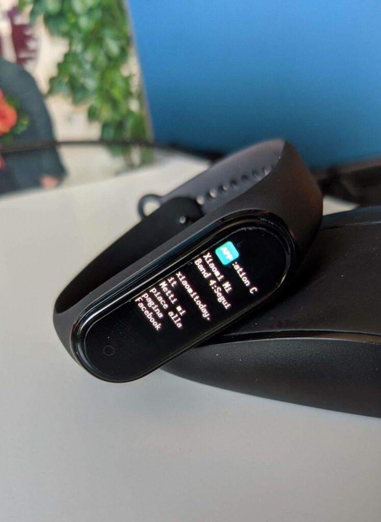 come prendere appunti su xiaomi mi band