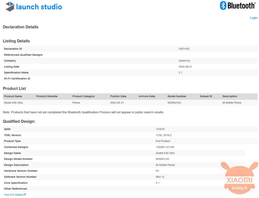 redmi k30 global bluetooth sig