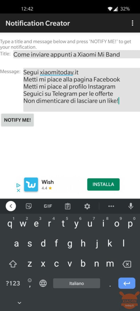 cara membuat catatan di xiaomi mi band