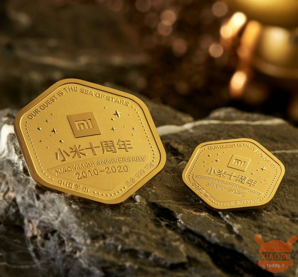xiaomi 999％ゴールド記念コイン