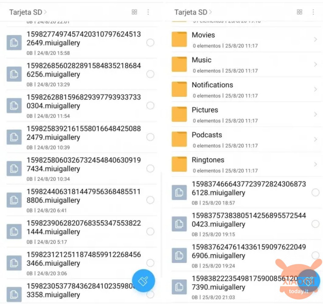 eliminare files spazzatura xiaomi