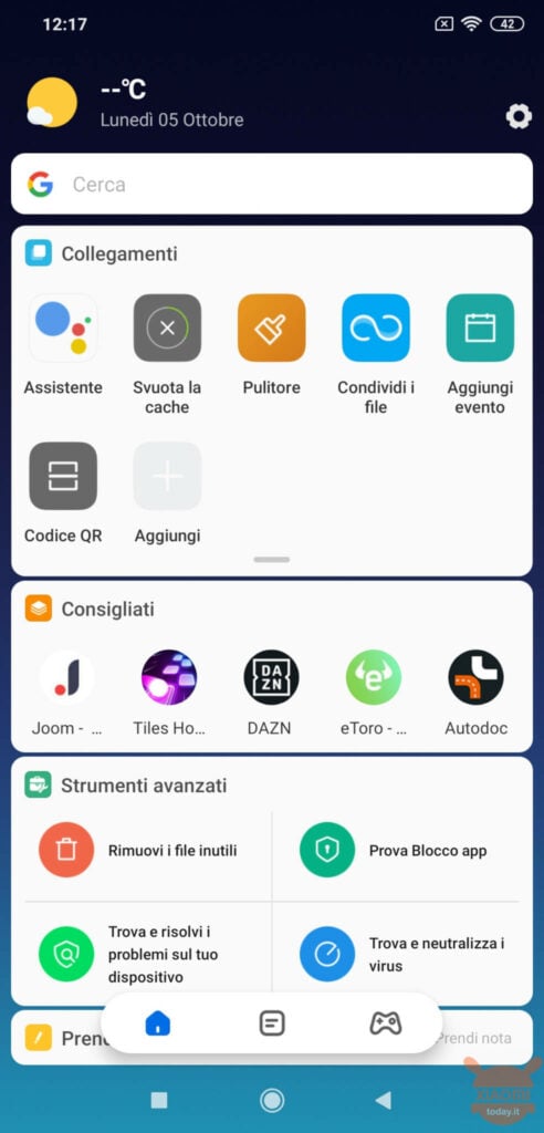 esempio di app vault su miui 12 che verrà sostituito da google discovery