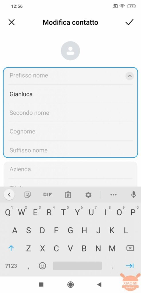 come risolvere problema alla barra spaziatrice nei contatti su miui 12
