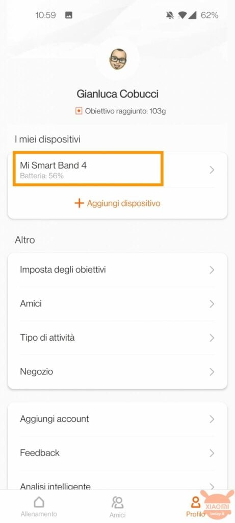 come collegare app immuni a xiaomi mi band