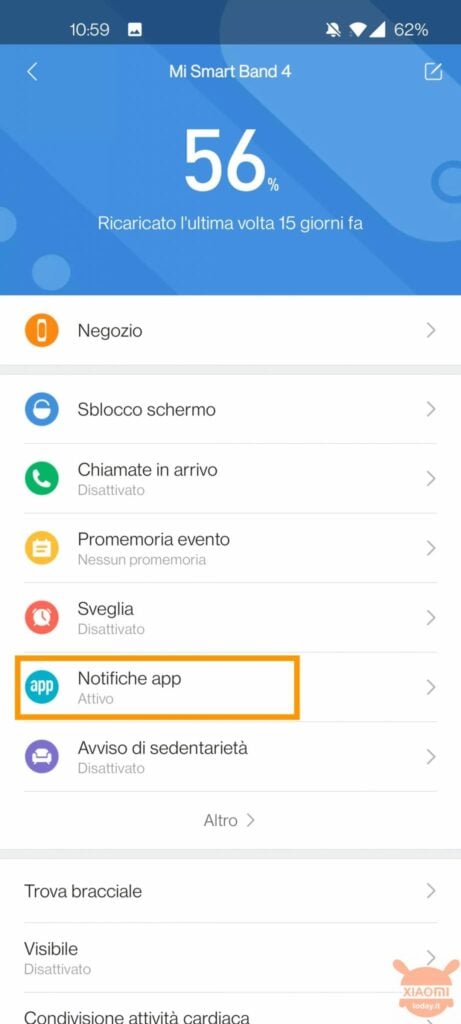 come collegare app immuni a xiaomi mi band