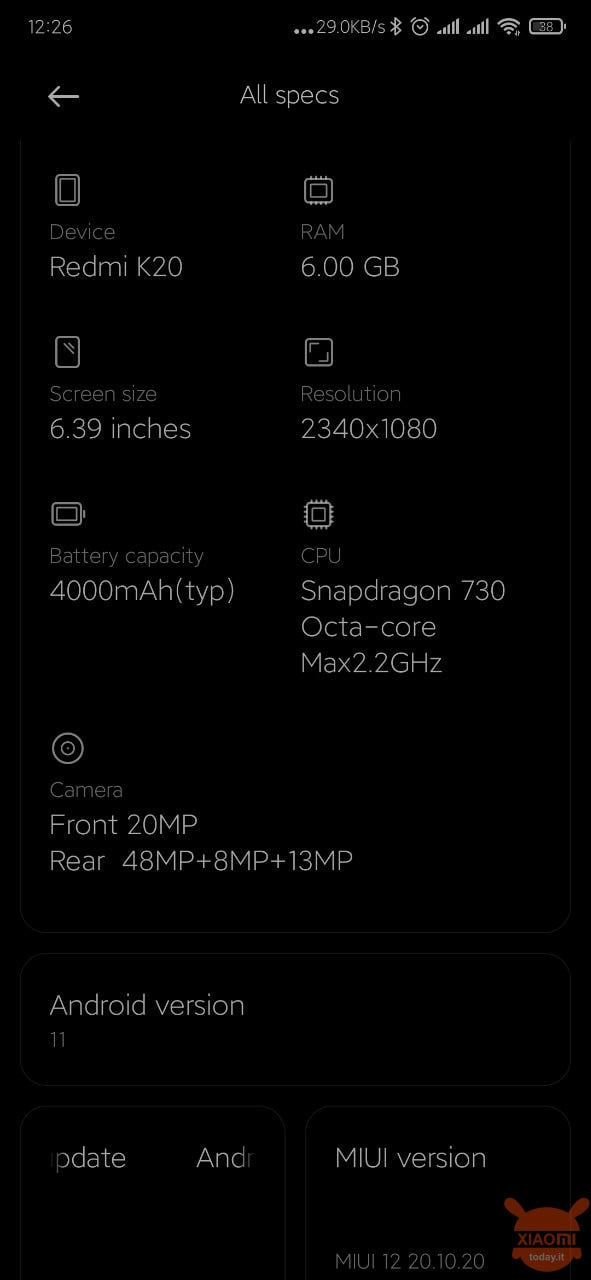 redmi k20 aka xiaomi mi 9t ricevono android 11: download