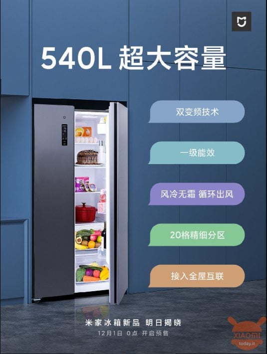 Xiaomi Smart Side Door Refrigerator 540L