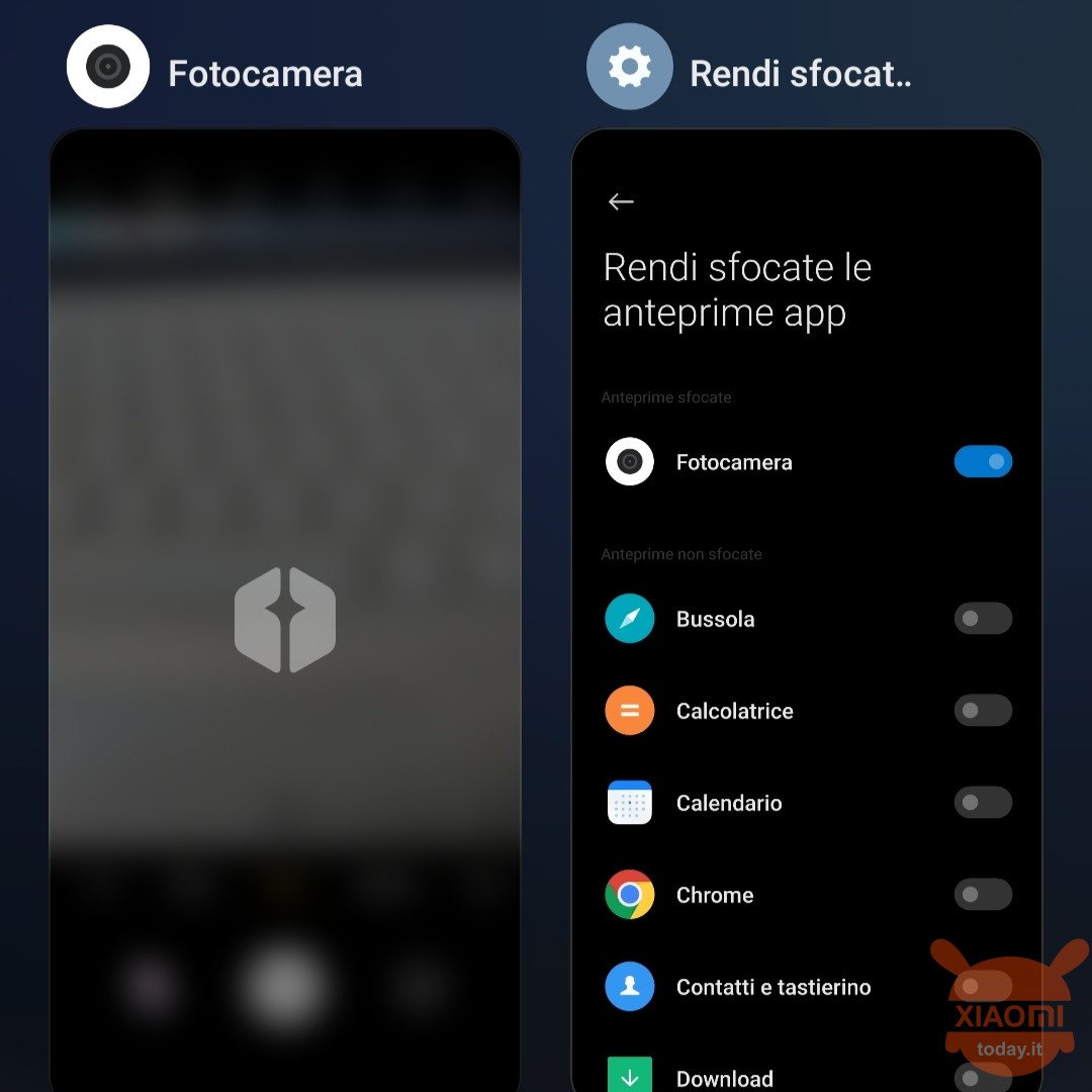 MIUI 12: hur man visar suddiga appförhandsgranskningar eller suddig effekt