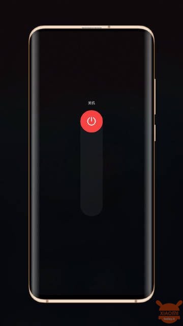 menu accensione e spegnimento miui 13